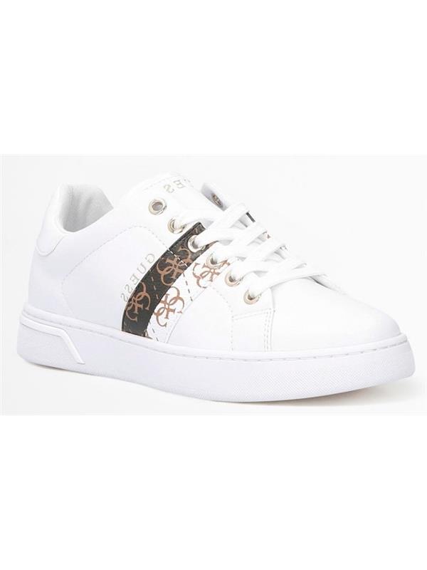 ladies white guess trainers