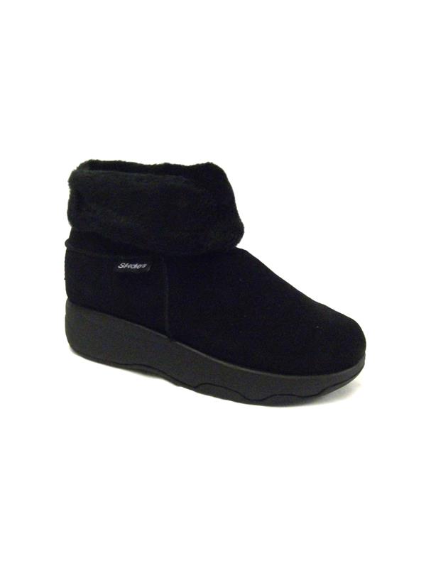 skechers tone up boots black
