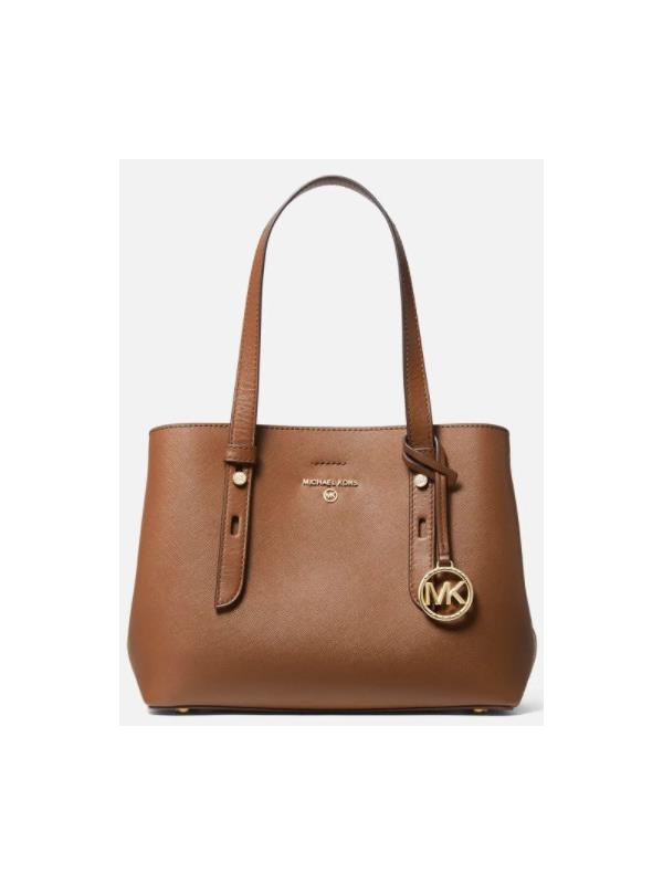 Michael+Kors+Mel+Medium+Leather+Tote+Bag+Black for sale online