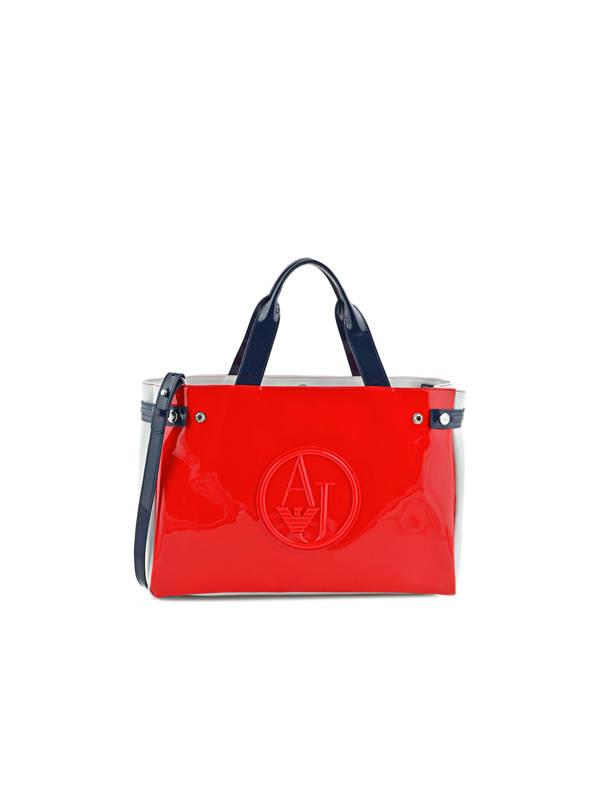 Armani Jeans crossbody bag in red faux leather, zip closure, adjustable  strap | € 110