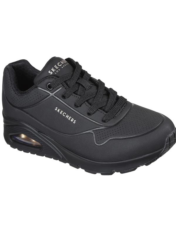 Skechers Trainers 73690 Uno Stand On Air All Black Buy Online from