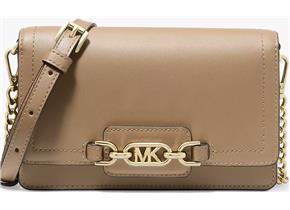 Michael Kors Bags - Heather Small Crossbody Bag Taupe Leather