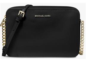 Michael Kors Bags - Jet Set Large EW Crossbody Black Crossgrain Leather