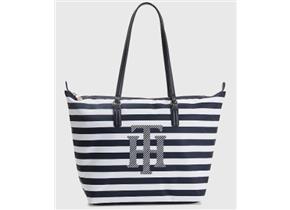 Tommy Hilfiger Bags - Poppy Tote SS22 Navy Blue Stripes