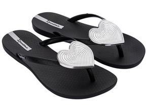 Ipanema Sandals - Maxi Heart Silver Black