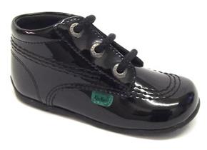 Kickers Shoes - Kick Hi Baby Black Patent