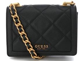 Guess Bags - Abey Crossbody Flap Black Quilt