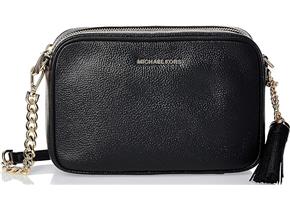 Michael Kors Bags - Jet Set Medium Camera Bag Black Leather