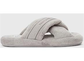 Tommy Hilfiger Slippers - Comfy Home Slippers With Straps Grey