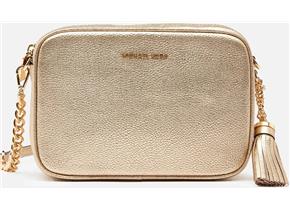 Michael Kors Bags - Jet Set Medium Camera Bag Pale Gold Leather
