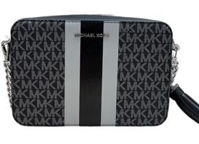 Michael Kors Bags - Jet Set Medium Camera Bag Black Silver Logo