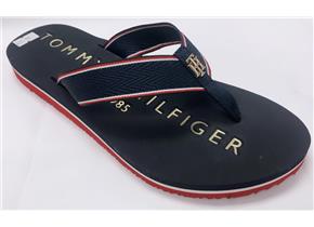 Tommy Hilfiger Sandals - TH Hardware Flat Beach Sandal Navy
