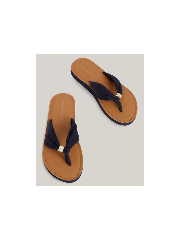 Tommy hilfiger satin beach sandals hotsell